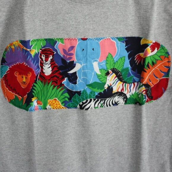 LARGE Heather Gray T Shirt Ladies - Zoo Animals NEW - Picture 5 of 12